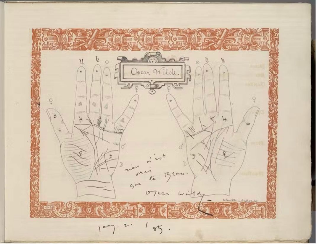 Oscar Wilde's palms