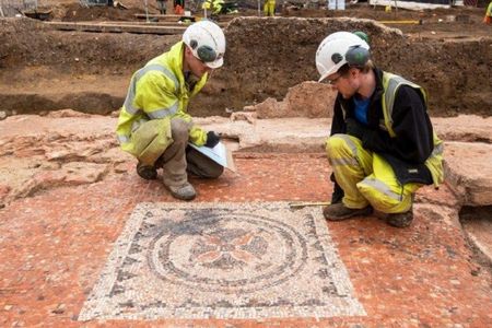 An astonishingly well preserved mosaic was unearthed at the same site in early 2022.