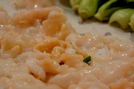 Geoduck can be blanched, stir-fried or cooked up in chowder.