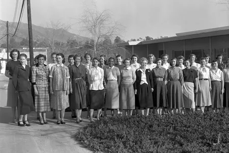 The women "computers" pose for a group photo in 1953.