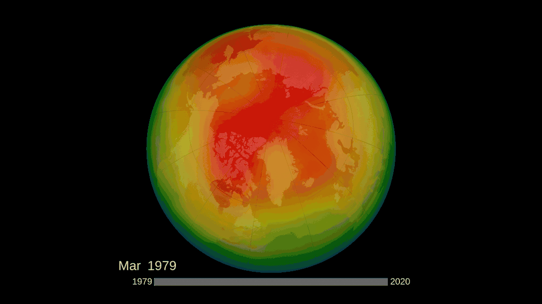 Largest gap in the Arctic ozone since 1979.