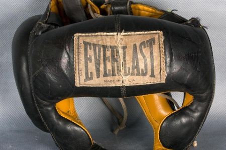 This head protector was worn by Muhammad Ali—then known as Cassius Clay—while he trained to battle Sonny Liston in 1964.