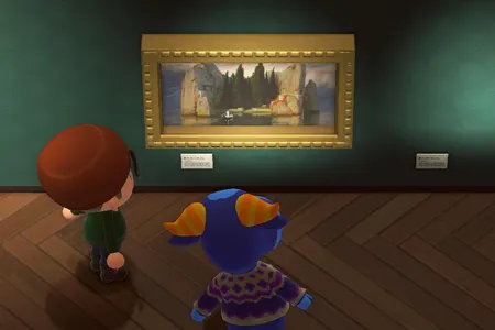 The game's art dealer, a cunning fox named Redd, sells Arnold Böcklin's Island of the Dead under the name Mysterious Painting.