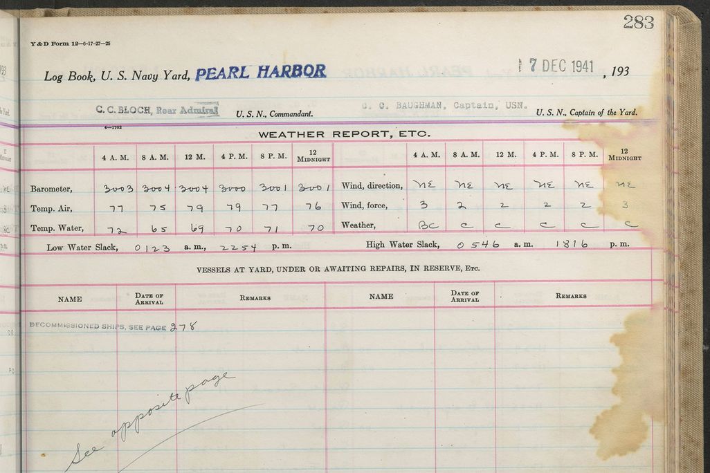 Logbook closeup