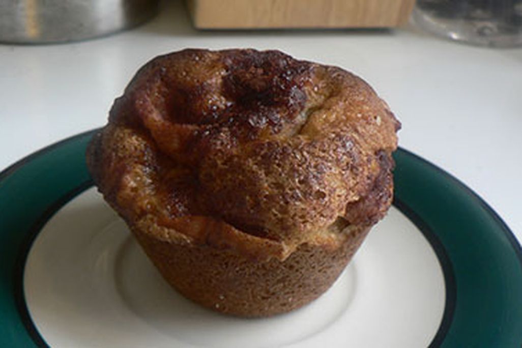 A cinnamon apple muffin