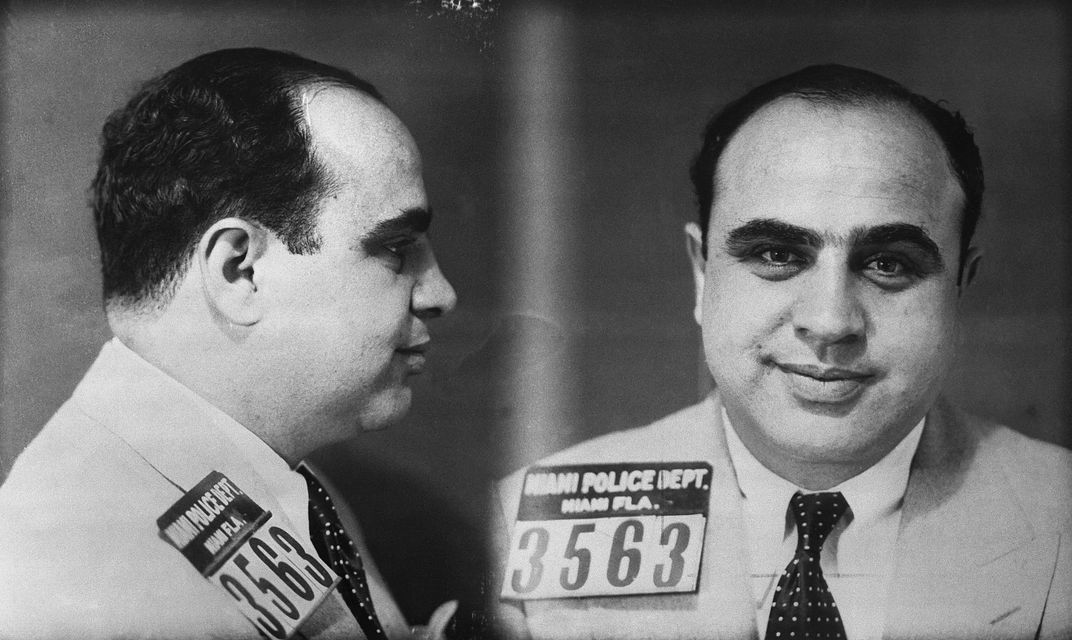 A 1930 mugshot of Al Capone