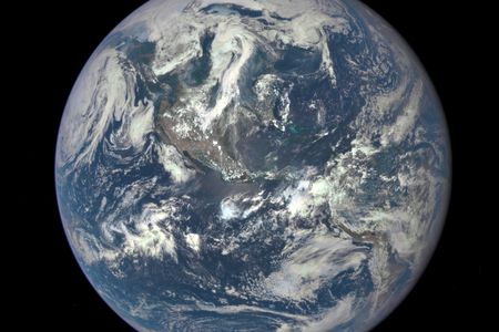 Earth as seen on July 6, 2015 from a distance of one million miles by a NASA scientific camera aboard the Deep Space Climate Observatory spacecraft.