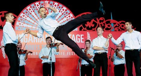 Flying high at one of the Folklife Festival’s many stages.
