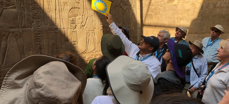 None Smithsonian Journeys travelers at Luxor Temple. Credit: Janet Duncan Jones 