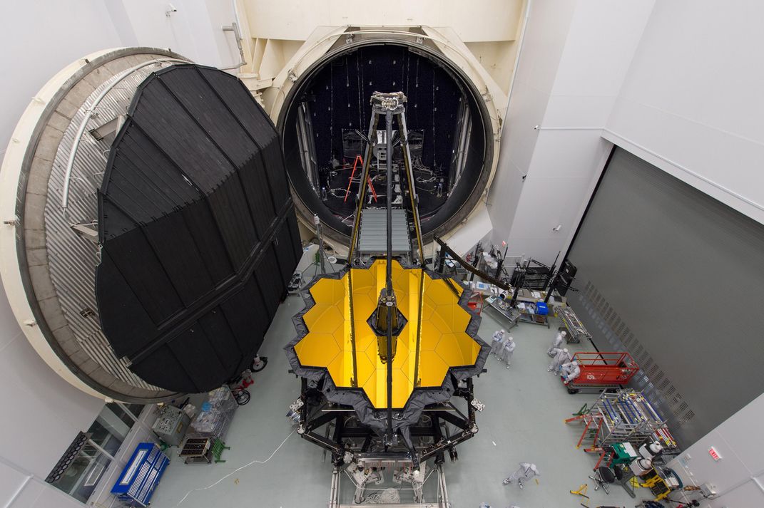 James Webb Telescope about to go into a vacuum chamber