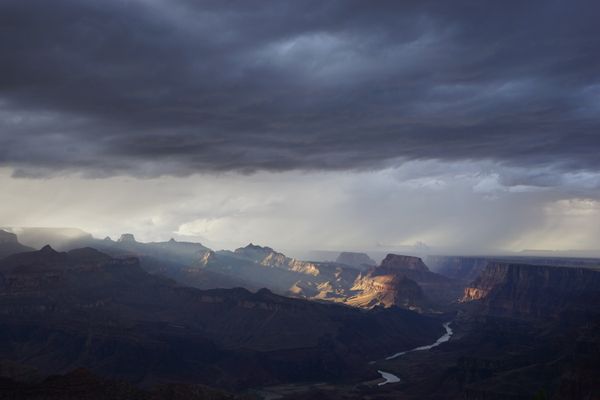 A summer storm over the Grand Canyon. thumbnail