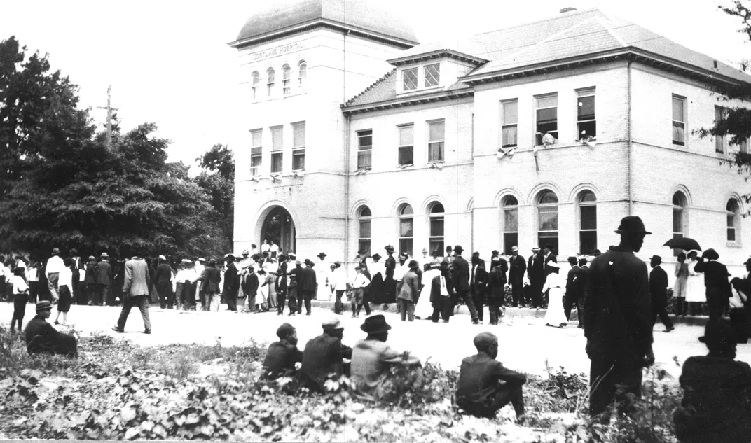 A Red Shirts' "White Man's Rally" in Wilmington, North Carolina, on November 2, 1898