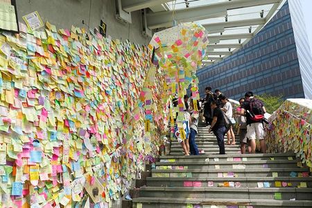 Hong Kong’s first Lennon Wall appeared in 2014.