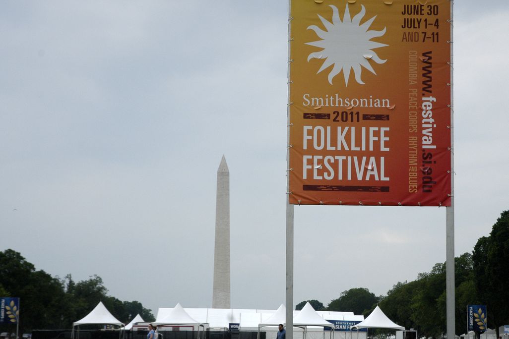 The tents go up for the 2011 Smithsonian Folklife Festival