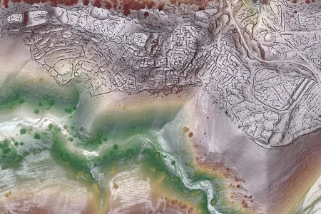 A composite image of Tugunbulak created using lidar scans