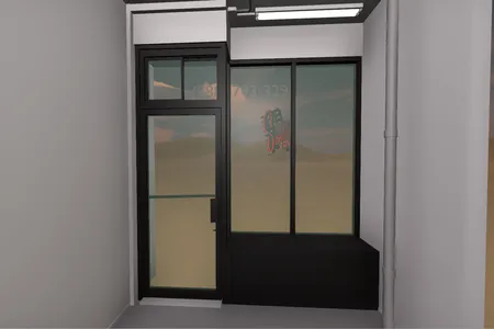 A screenshot of William Wheeler's VR creation showing a barren, sandy landscape to explore