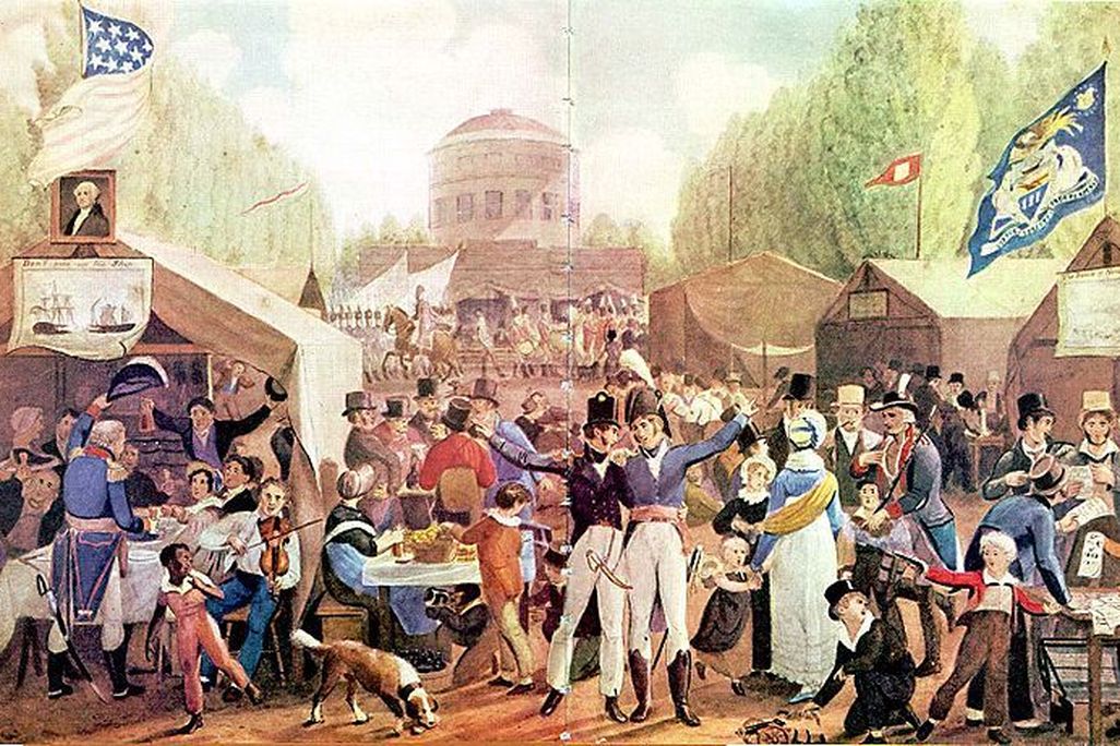 Independence Day Celebration in Centre Square by John Lewis Krimmel (1787–1821)