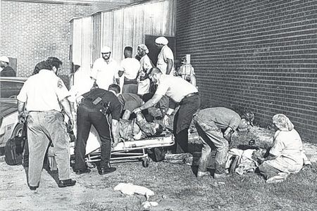 Aftermath of the fire at Imperial Foods processing plant in Hamlet, North Carolina