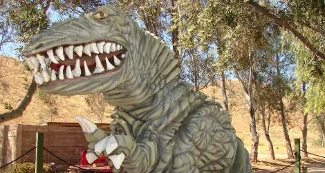 A very wrinkly dinosaur outside California's Jurupa Mountains Discovery Center