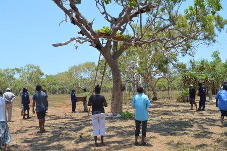 The Dampier Peninsula reburial on November 20, 2015, was part of the RRR project.
