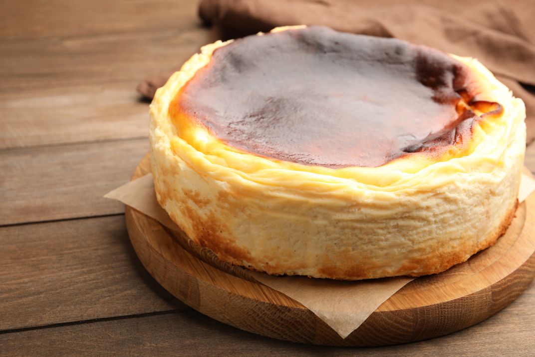 Traditional Basque cheesecake