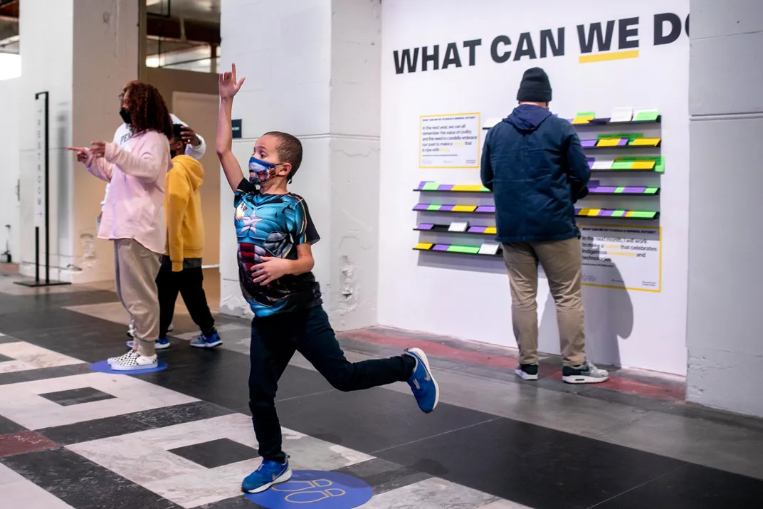 Visitors Interact with Futures Beacons