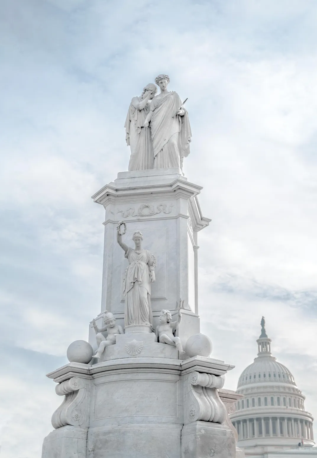 Peace Monument on the grounds of the US Capitol building