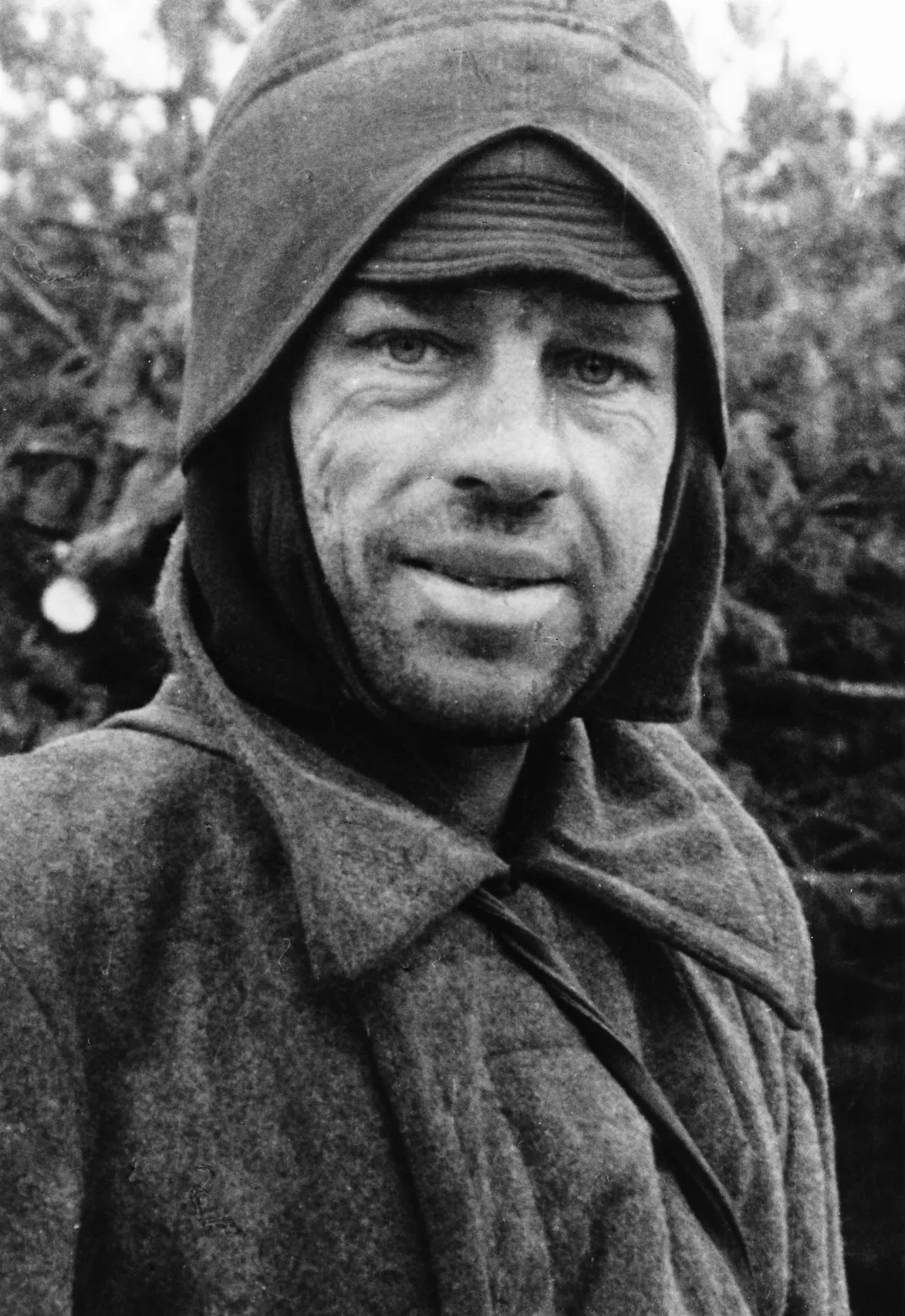 A man believed to be a Soviet prisoner of war detained at Bergen-Belsen