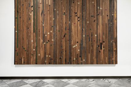 Theaster Gates, Ground rules. Free throw, 2015, wooden flooring, Smithsonian American Art Museum, Museum purchase through the Luisita L. and Franz H. Denghausen Endowment, 2017.40, © 2015, Theaster Gates (Smithsonian American Art Museum)