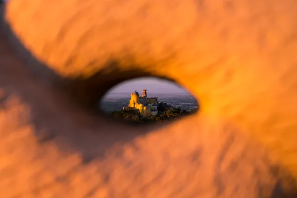 Sunset over Sintra Castle thumbnail