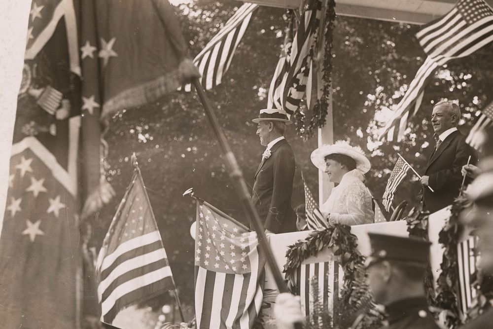 Woodrow Wilson and his second wife, Edith, in 1916