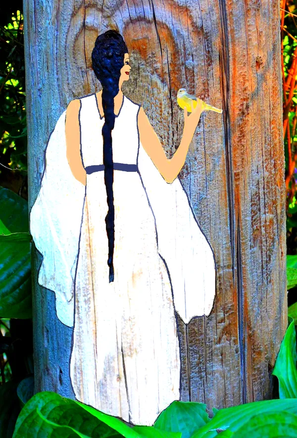 Angel with Yellow Bird thumbnail