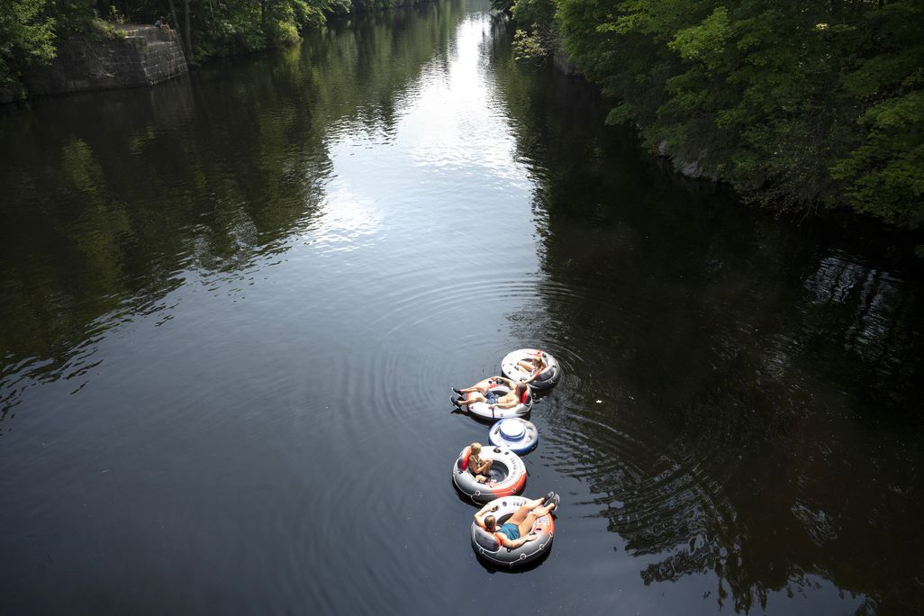 Tubing on the Saco River in Hollis, Maine