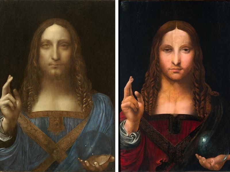 Salvator Mundi original and copy