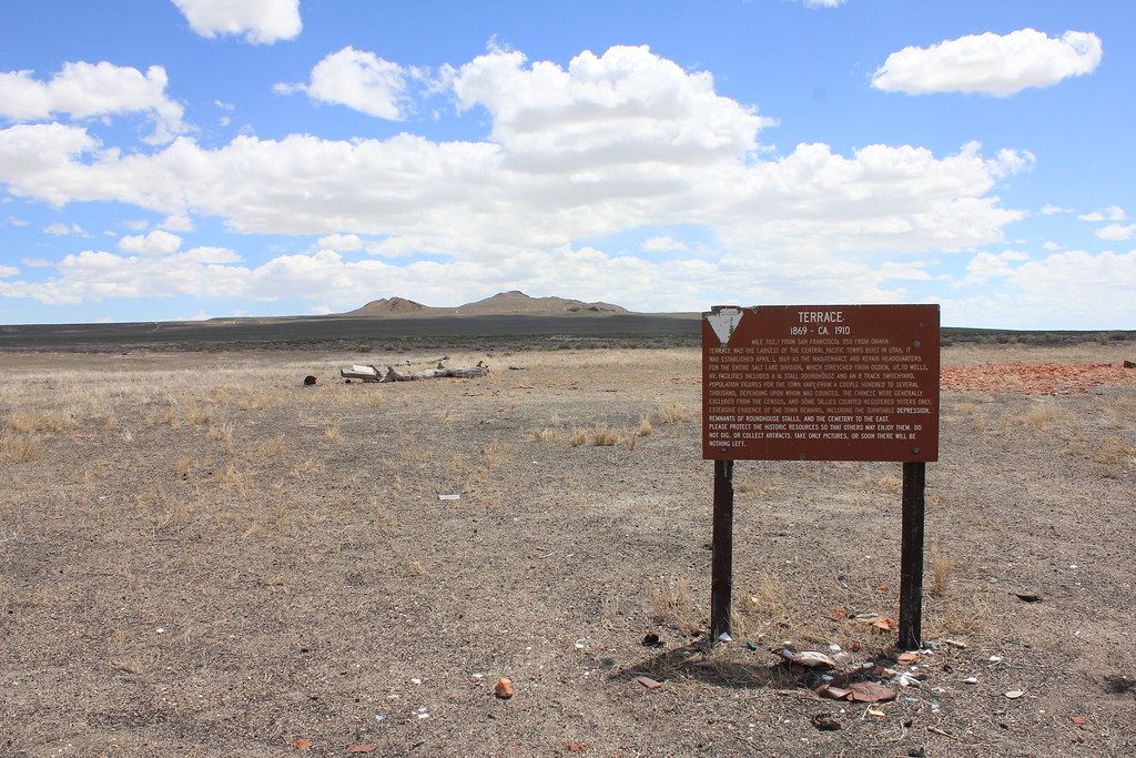 Empty land with Terrace historical sign