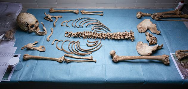 13th- to 15th-century female skeleton