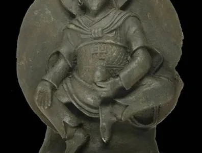 This ancient Buddhist statue is thought to have been carved from meteorite roughly 1000 years ago.