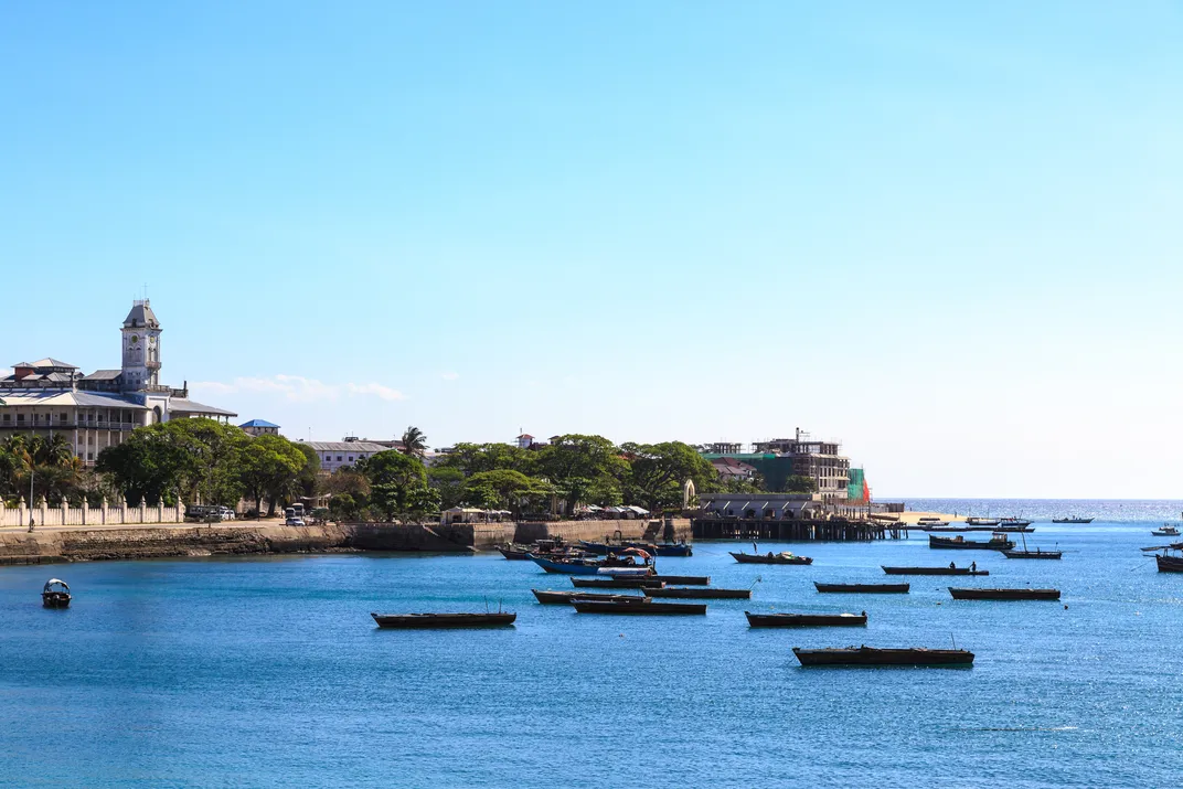 View of Zanzibar's Stone Town from the water