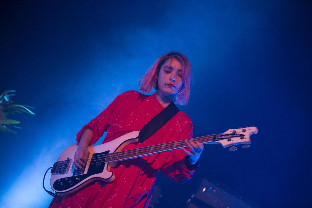 Jenny Lee Lindberg on guitar