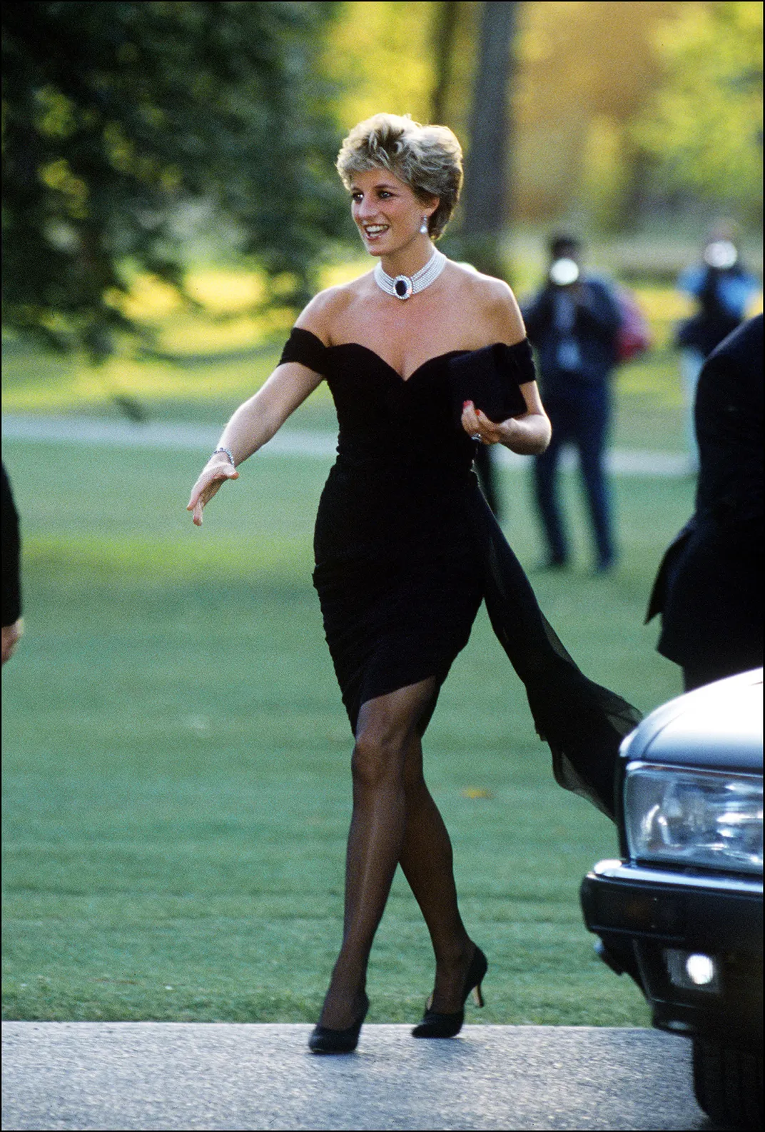Princess Diana wearing a little black dress
