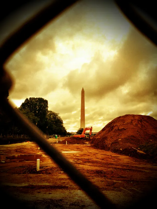 Washington Monument Through Construction Fence thumbnail