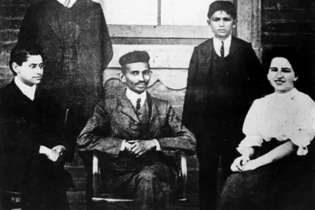 Mohanda Gandhi, center, spent years living in South Africa where he worked as a lawyer.