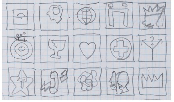 Detail from Ludwig sketchbook, learning from That Person's work, 2005. Matt Mullican papers, circa 1968-2017. Archives of American Art, Smithsonian Institution.