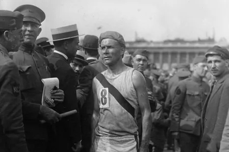 Bill Kennedy placed second in France’s Chateau-Thierry-to-Paris relay race, in 1919.