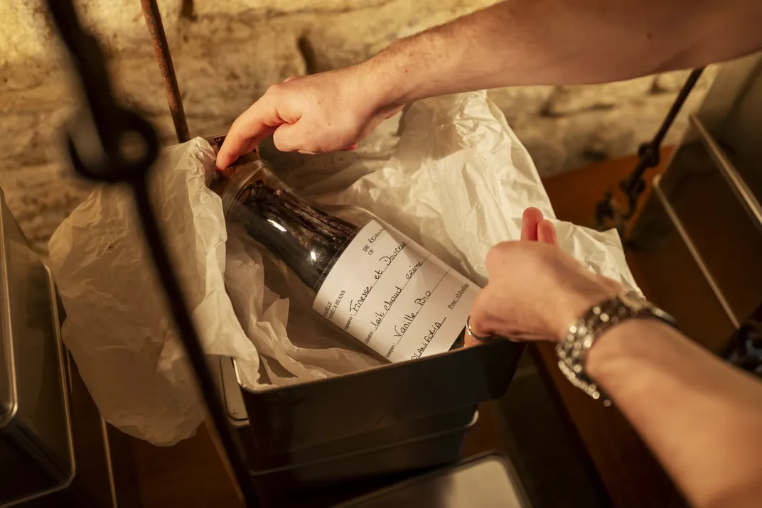 More than 5,800 miles away, in Paris, an exotic spice shop offers vanilla products—including Côme’s—from all over the world tucked inside its Vanilla Cellar, the Cave à Vanilles.