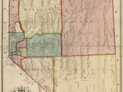 Map of Nevada, 1866 
