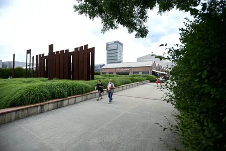 The Pirelli HangarBicocca in Milan is an art museum housed in a former factory of train parts and farm equipment.