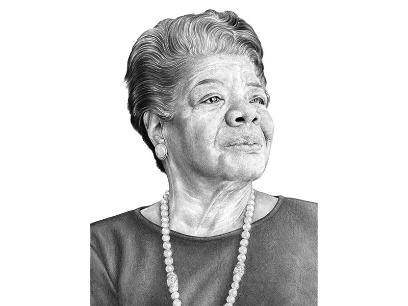 opening illustration of Maya Angelou