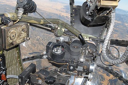 When they weren’t operating Norden bombsights (center), B-25 nose gunner/bombardiers enjoyed splendid views.