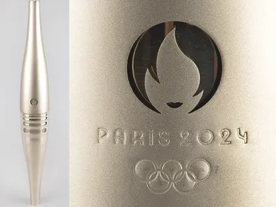 The torch from the 2024 Summer Games in Paris was sold along with a torchbearer&#39;s uniform.